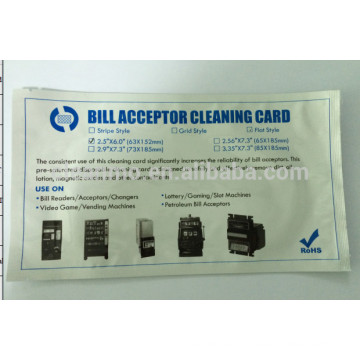 Bill Validator Cleaning Cards ,hot Sales